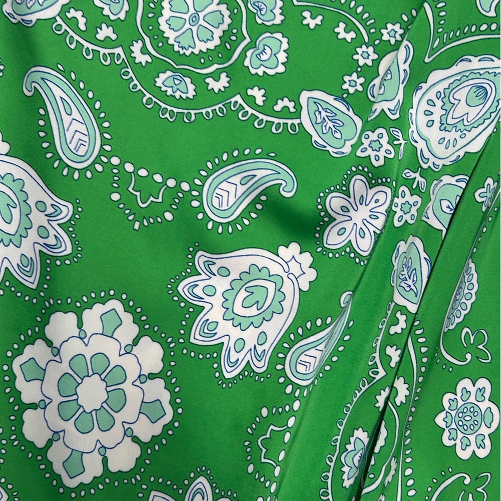 Bailey/44 Colorful Maxi Skirt Sz M Satin Knot  Side Slit Coastal Tropical Floral - Picture 5 of 10